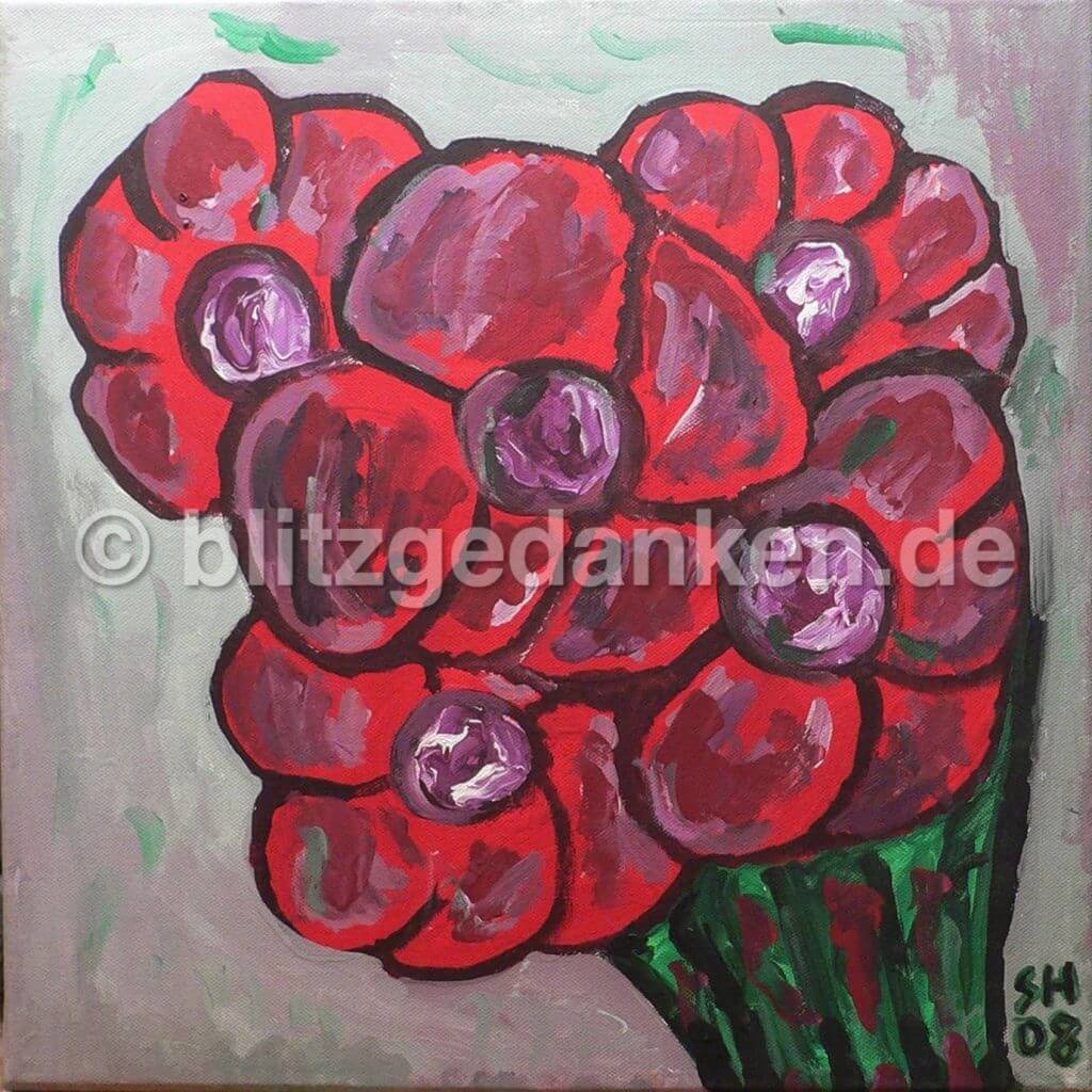 Acrylmalerei, Blumenstrauss