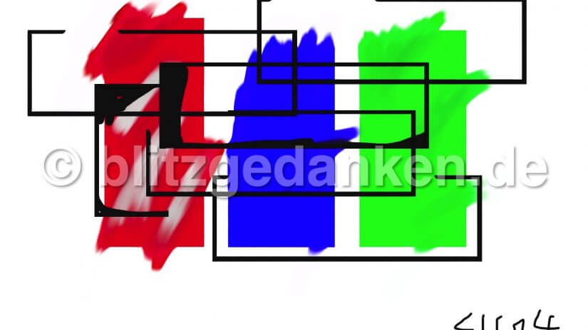 Drei Farben