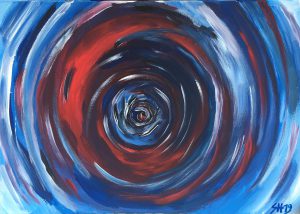 "Sog der Betriebsamkeit" (Acrylgemälde 70x50)