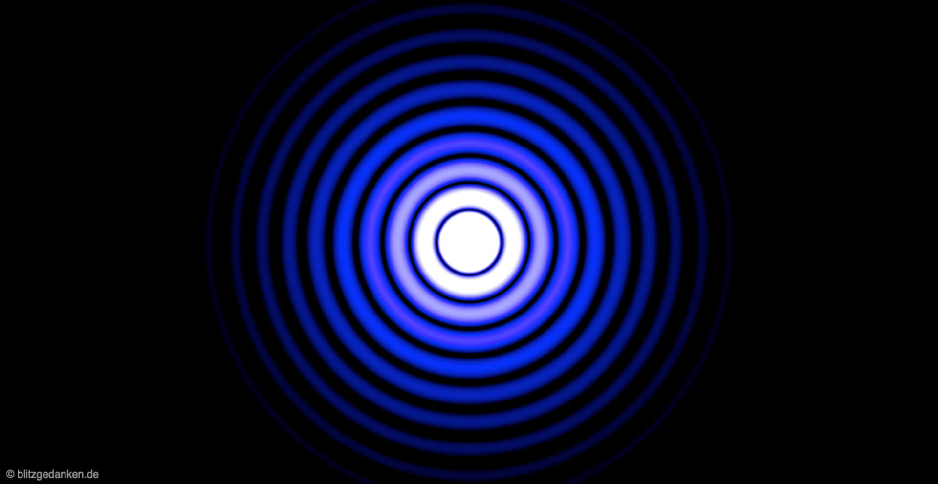 Beugung mit blauem Licht an einer kreisförmigen Öffnung